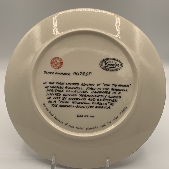 First Limited Edition in the Norman Rockwell Heritage Collection Plate - Picture 2 of 3